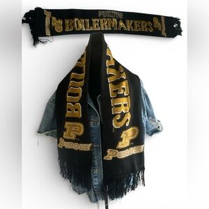 Purdue Boilermakers Black and Gold Scarf 55” Length